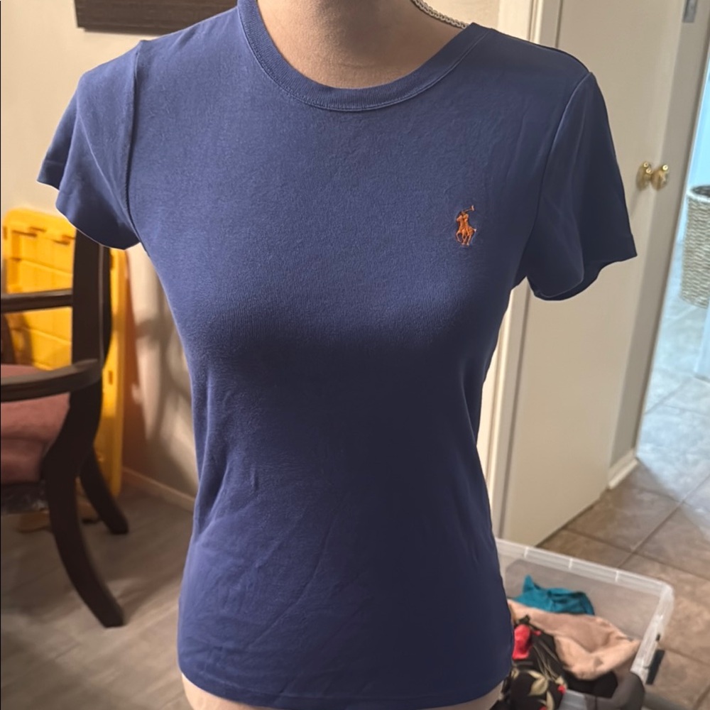 Ralph Lauren Blue Fitted Short Sleeve Tee